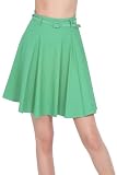 Knee Length Full Casual Spring Evening Formal Party Belted Circle Skirt S M L