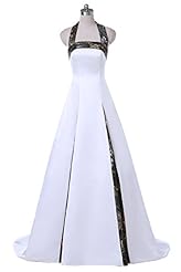 2015 Lace-Up Halter Satin Natural   Waistline   Ball Gown  Dress