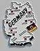 Germany Country Outline Refrigerator Magnet, Approximate Size 2 inch x 3 inch