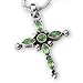 Jewelry : Sterling Silver and Genuine Peridot Cross and 20-inch Chain