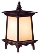 Unique Novelty Lighting Great Christmas Gift Ideas - 18" Puggi Thai Style Square Wood Lantern Table Lamp