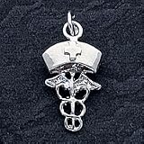 Sterling Silver Nurse Symbol Charm