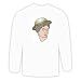 Long Sleeve T-shirt with man, Greece, ancient, sculpture, art, bust, stone, civilizat...
