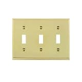 Baldwin 4770.030.CD Classic Square Beveled Edge Double Toggle Switch Plate, Polished Brass - Lacquered