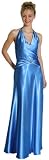 Plus Size Stylish Satin Halter Tie w/ Diamond D�cor Waist Band Long Prom/ Bridesmaid/ Evening Dress