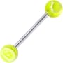 Yellow MARBLE Barbell Tongue Ring