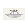 Home-Basics-91 - 3 Light Semi Flush Mount Ceiling Lighting Fixture - Brushed Nickel - B1589