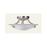 Home-Basics-91 - 3 Light Semi Flush Mount Ceiling Lighting Fixture - Brushed Nickel - B1589