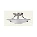 Home-Basics-91 - 3 Light Semi Flush Mount Ceiling Lighting Fixture - Brushed Nickel - B1589