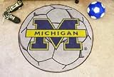 NCAA MICHIGAN WOLVERINES SOCCER SHAPED DOOR MAT RUG