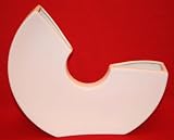 Modern Contemporary Ceramic Portugese White Three Quarters Flower Vase