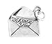 Silver I Love You Letter Envelope Charm- Sterling title=