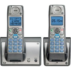 GE 28213EE2 Dect 6.0 Advanced Cordless Phone with Google Free Directory Assistance Goog-411, CID, and 2 Handsets