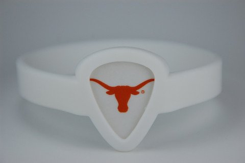 University of Texas Guitar Picks & Pickbandz Bracelet (White) Gift Pack