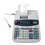 VCT12807 Calculator,12 Digit Print/Display, 8x11x3, White/Blue
