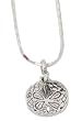 Mona Lee's 925 Sterling Silver Petite Sand Dollar & 18" Diamond Cut Box Chain - Gift Boxed