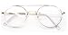 V.W.E. Vintage Inspired Metal Bridge and Temple - Clip-On Look Clear Lens Glasses (Clear/Gold, Clear)
