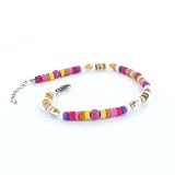Multicolor Wood Bead Anklet