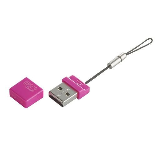バッファローコクヨサプライ BUFFALO カードリーダー/ライター microSD対応 ストラップ付 ピンク BSCRMSDC2PK