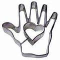 R & M Heart in Hand Cookie Cutter