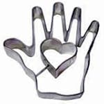 R & M Heart in Hand Cookie Cutter $6.99