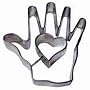 R & M Heart in Hand Cookie Cutter