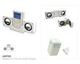 Airnet ASP100 Fold-Up Amplified iPod Portable Speaker , White