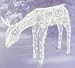 33" Lighted Woven Pearl Animated Feeding Doe Christmas Yard Art