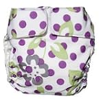 CuteyBaby Modern Cloth Diaper (Purple Lime Floral)