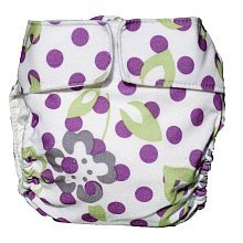 CuteyBaby Modern Cloth Diaper (Purple Lime Floral)