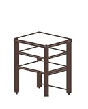 SALAMANDER DESIGNS SX30 C/B SYNERGY SINGLEEXTENSION30 SERIES 3-SHELF AUDIO MODULE W/ CHERRY WOOD TOP, BLACK SHELVES AND SATIN BLACK TUBES