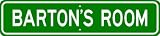 BARTON ROOM SIGN - Personalized Gift Boy or Girl, Aluminum