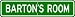 BARTON ROOM SIGN - Personalized Gift Boy or Girl, Aluminum