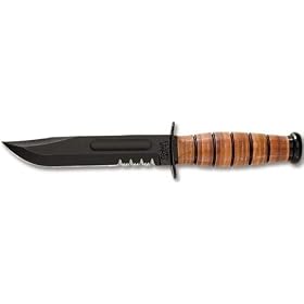 Ka-Bar Knives - Short USA Knife, With Leather Sheath, Plain