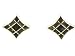 Sterling Silver Inlay Checkered Earrings