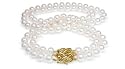 7.5x8mm Collection Quality Double Strand Japanese Akoya cultured pearl necklace 15" and 16"