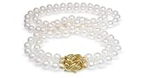 7.5x8mm Collection Quality Double Strand Japanese Akoya cultured pearl necklace 16 and 17