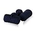 Classic Navy Blue Silk Knot Log Cufflinks With Velour Pouch