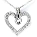 1/3CT Heart Shape Diamond Womens Pendant SOLID 10K White Gold POPULAR Gift Item