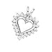 14K White Gold 1/2 ct. Diamond Heart Pendant with Chain