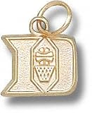 Duke Blue Devils Solid 10K Gold ''D'' Basketball 3/8'' Pendant