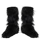 Super Cool Kids Black Furry Boot Covers