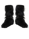 Super Cool Kids Black Furry Boot Covers