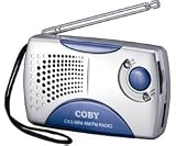 COBY CX-5 BLUE Portable AM/FM Radio with Earbuds