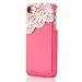 Leegoal Lace and Pearl Hot Pink Hard Case Cover and stylus for iPhone 4, 4G and 4S