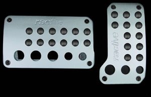 Toucan Ractive Automatic Brushed Aluminum/Black Sport Pedals