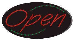 The Better Quality Illuminated Chasing LED Window OPEN Sign