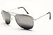 A3033-vp Style Vault Rectangular Square Aviator Sunglasses (ICEM Silver-Silver Mirror)