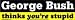 George Bush thinks you are stupid bumper sticker