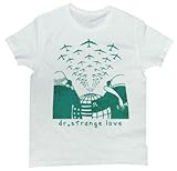 POP Tシャツ スタンリー・キューブリックによる核による世界滅亡を描いたブラックコメディのデザインＴシャツ strangelove (M, WHITE)